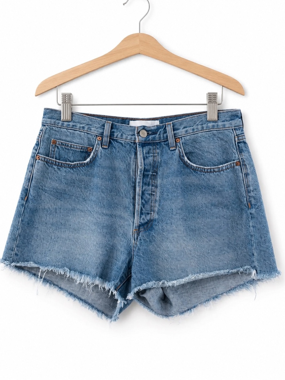 Aritzia Denim Forum The Ex-BF Hi-Rise Denim Shorts Size 30 Light Wash